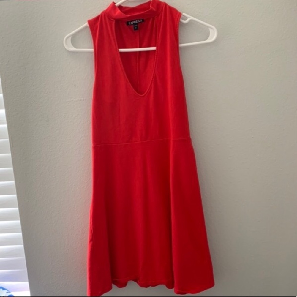 Red Choker Cocktail dress